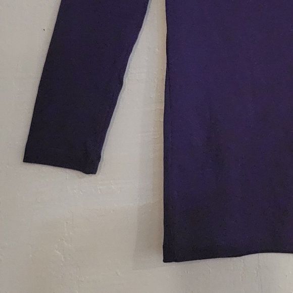 Tommy Hilfiger Women's Purple Off The Shoulder Long Sleeve Shirt Size Small - Picture 2 of 5